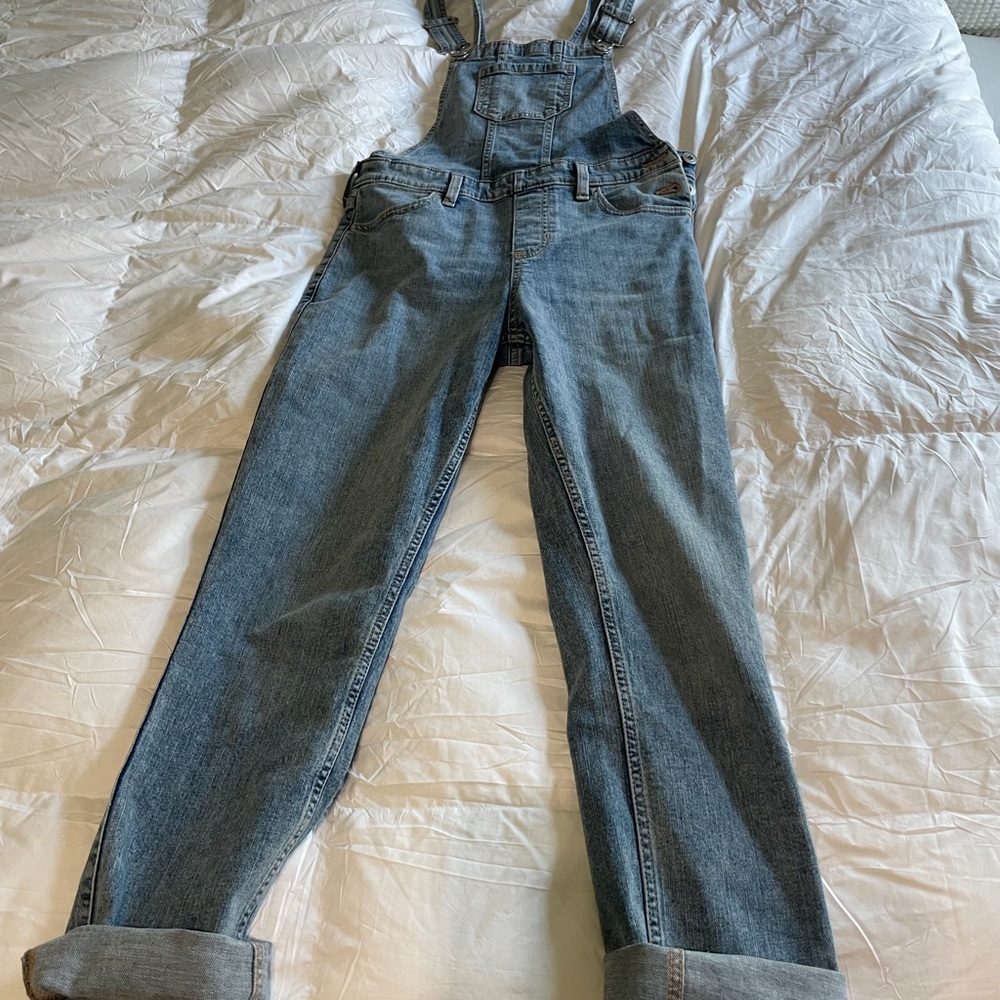 Abercrombie & Fitch Light Blue Denim Overalls